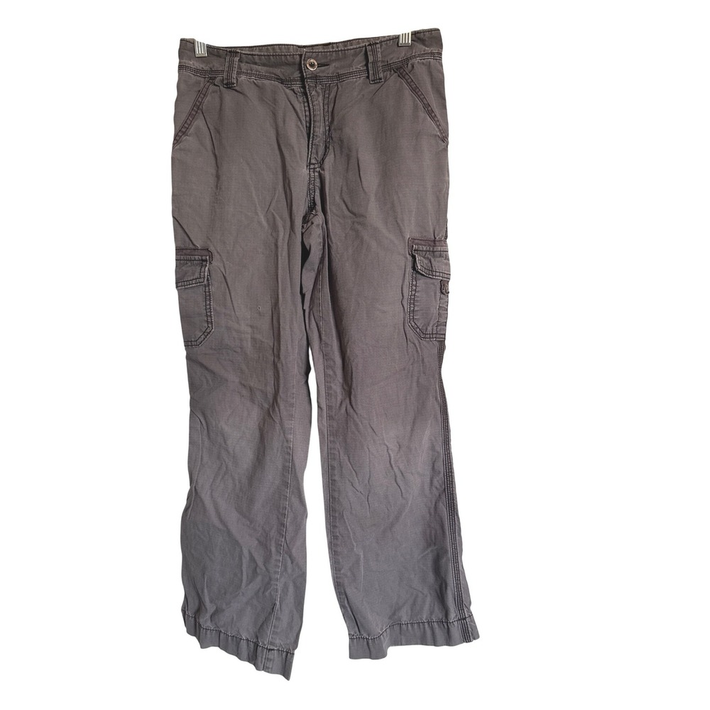 Carhartt Womens Relaxed Fit Gray Cotton Cargo Pants Size 4 Short Casual